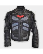 Men's Batman Dark Knight Arkham Real Leather Motorbike Jacket MJ-14