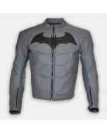 Mens Batman Dark Knight Real Leather Motorbike Jacket Gray Color New