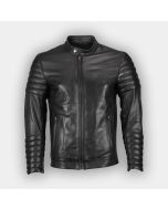 Mens Lambskin Leather Lightweight Riding Jacket Real Leather