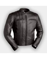 Redline Mens Cowhide Leather Motorcycle Jacket 