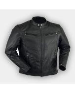 Mens Black Lambskin Leather Jacket Real Leather Jacket