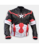 Fashion Men Age Of Ultron Captain America Steve Rogers Motorcycle Leather Jacket