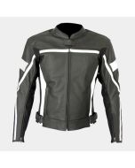 Mens Fashion Real Leather Motorbike Jacket Black New Design
