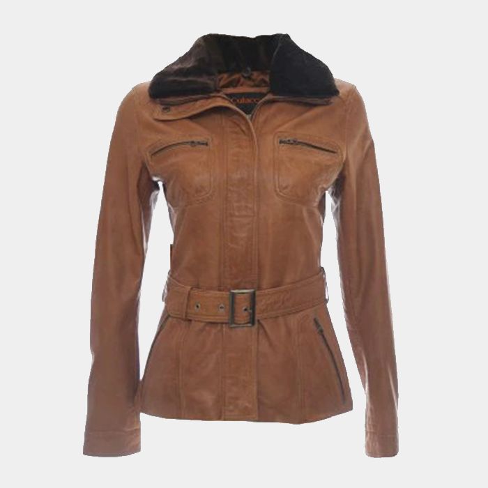 Women Real Leather Jacket with hood Leather Coat