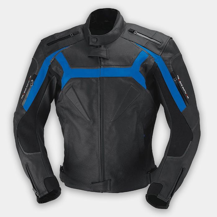 Men Motorbike Genuine Leather Motorcycle Ce Armor Protection Biker Riding Jacket Black