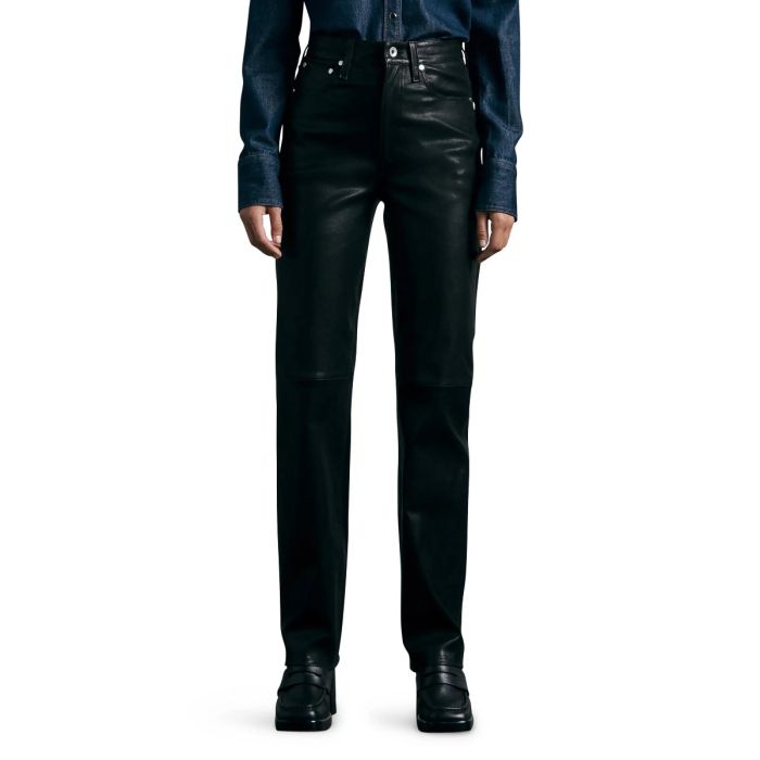 Leather Pant Black Real leather women pant