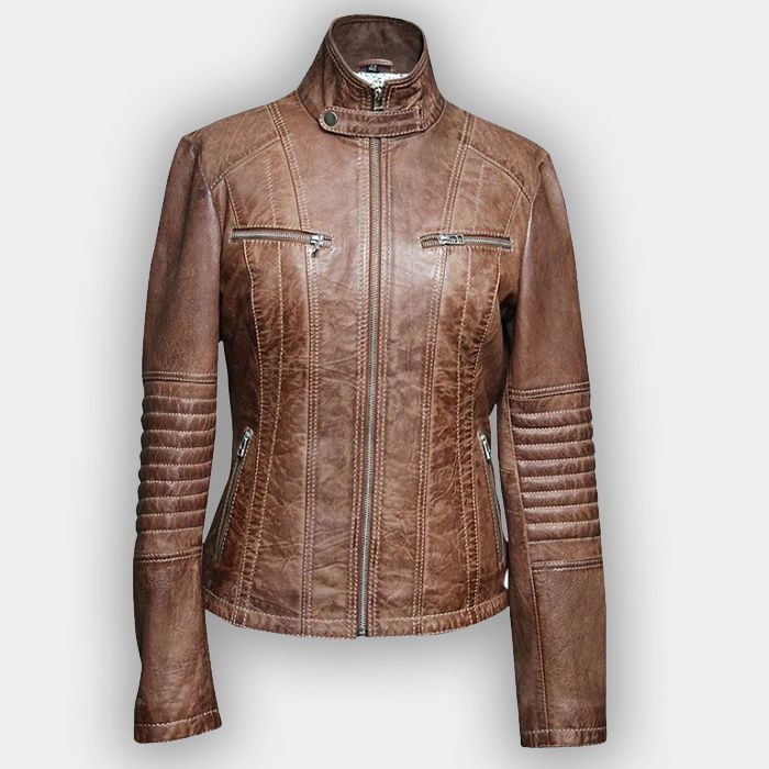 Fashion Women Leather Jacket New Design 