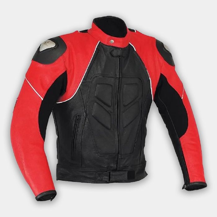 Men Motorbike Genuine Leather Motorcycle Biker Riding Jacket New 