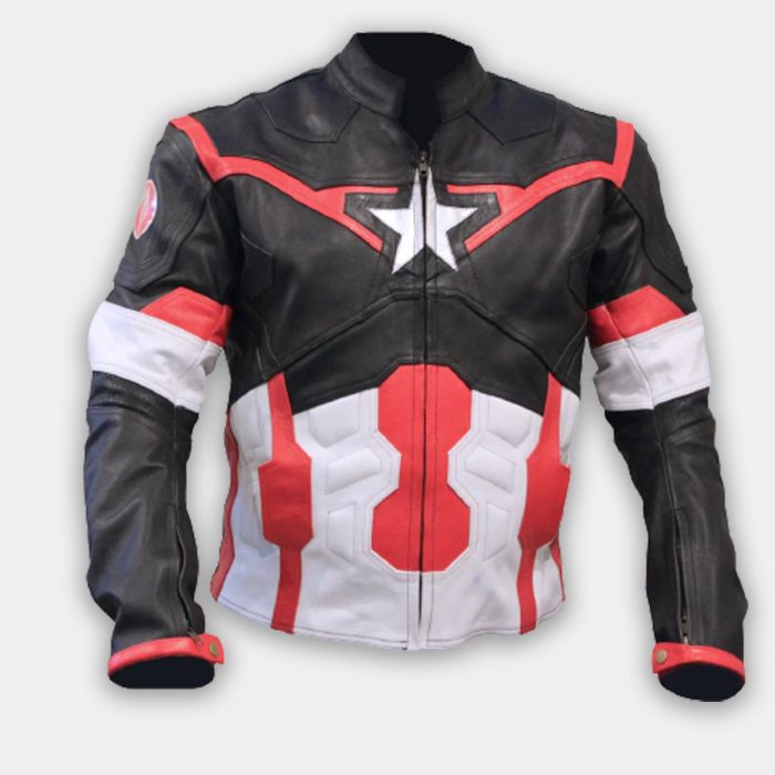 Fashion Men Age Of Ultron Captain America Steve Rogers Motorcycle Leather Jacket