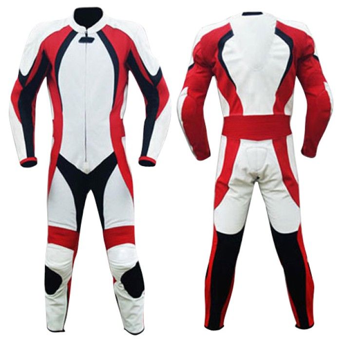 Red and White Motorbike Suit