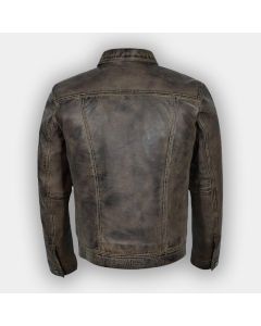 John Lennon Men's Classic Dirty Brown Real Leather Jacket 