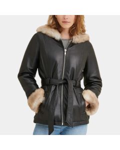 RAF B3 Women Aviator Real Leather Jacket With Inner Faux Fur
