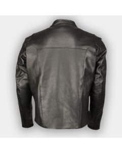 Mens Cafe Racer Biker Style Real Sheepskin Leather Jacket For Men With Removable Waistcoat Warm Inner