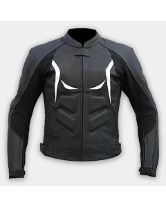 Mens Fashion Real Leather Motorbike Jacket Black MJ-16