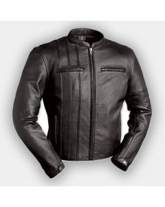 Redline Mens Cowhide Leather Motorcycle Jacket
