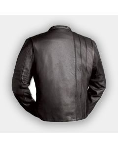 Redline Mens Cowhide Leather Motorcycle Jacket 