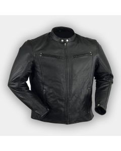 Mens Black Lambskin Leather Jacket Real Leather Jacket