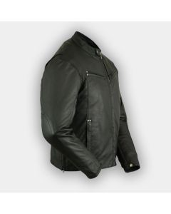 Mens Black Lambskin Leather Jacket Real Leather Jacket