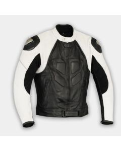 Men Motorbike Genuine Leather Motorcycle Biker Riding Jacket MJ-23