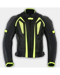 Men Motorbike Genuine Leather Motorcycle Biker Riding Jacket Special Model