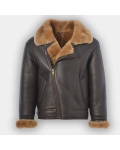 Leather Jacket Vintage Bomber Sheepskin Jacket