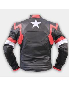 Fashion Men Age Of Ultron Captain America Steve Rogers Motorcycle Leather Jacket