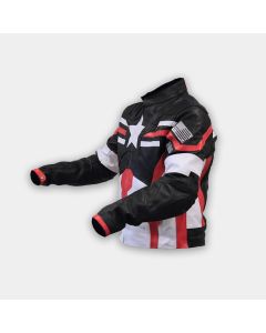 Mens Fashion Age Of Ultron Captain America Steve Rogers Motorcycle Leather Jacket New
