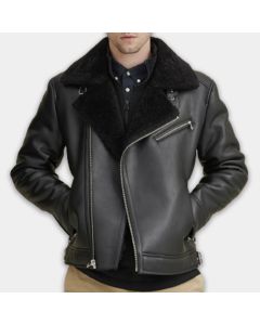 Aviator Leather Jacket New Real Leather